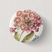 Roze primrose ronde button 3,2 cm (Voorkant)