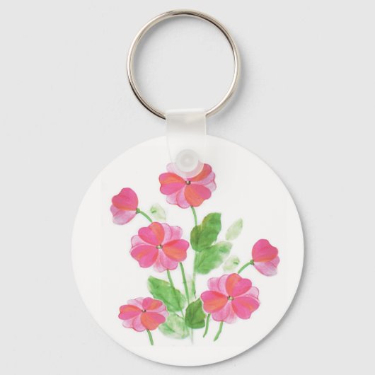 Roze primrose sleutelhanger (Voorkant)