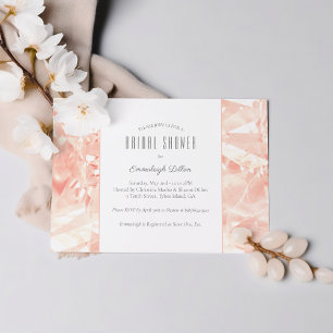 Roze Princess Cut Edelsteen Bruiloftsshower Kaart