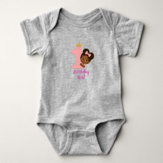 Roze Prinses 1e Verjaardag Ontwerp Romper