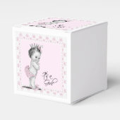 roze prinses Baby shower Bedankdoosjes (Voorkant Zijde)