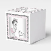 roze prinses Baby shower Bedankdoosjes (Voorkant Zijde)