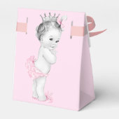 Roze Prinses Baby shower Favor Boxes Bedankdoosjes (Achterkant)