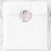  roze prinses Baby shower Stickers (Tas)