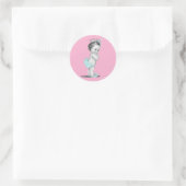  roze prinses Baby shower Stickers (Tas)
