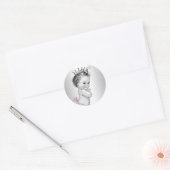 roze prinses Baby shower Stickers (Envelop)