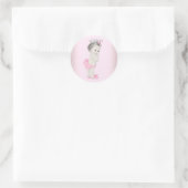  roze prinses Baby shower Stickers (Tas)