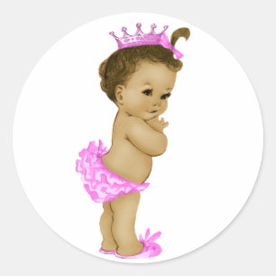  roze prinses Baby shower Stickers