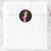 roze prinses Baby shower Stickers (Tas)