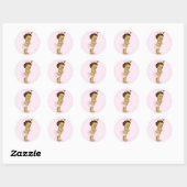  roze prinses Baby shower Stickers (Vel)