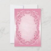 Roze  prinses bedankt Baby shower (Achterkant)