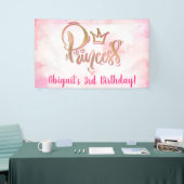  roze prinses Birthday Spandoek (Beurs)