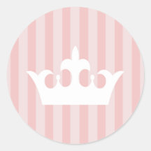 Roze prinses Crown Striped Baby