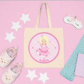  Roze prinses Custom Girly Kinder Tote Bag