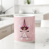 Roze Prinses Eenhoorn Roos Goud Blush Roze Glitter Koffiemok
