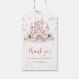 Roze Prinses Kasteel Verjaardagsfeestje Cadeau Lab Cadeaulabel