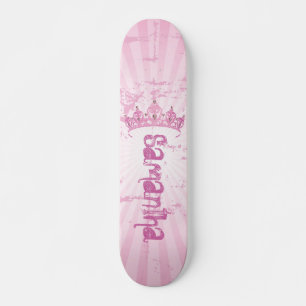 Roze Prinses Kroon Tiara Mini Skateboard