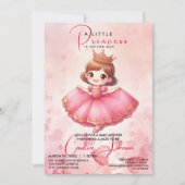 Roze Prinses Meisje Verjaardag uitnodiging (Voorkant)