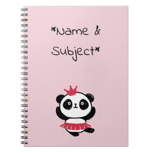 Roze Prinses Panda Notitieboek