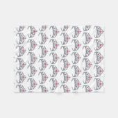 roze prinses Silver Tiara Crown Fleece Deken (Voorkant (Horizontaal))