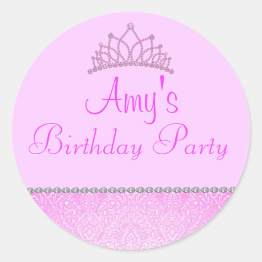 Roze Prinses Sticker (Voorkant)
