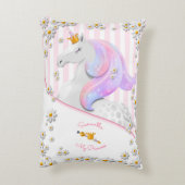 Roze prinses Unicorn Aangepaste striptekening Accent Kussen (Achterkant (Verticaal))