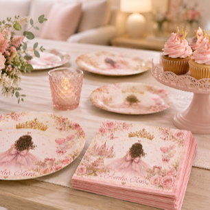 Roze Prinses Verjaardag Servet