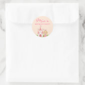 Roze Prinses Verjaardag Sticker (Tas)