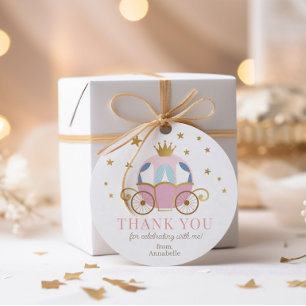 Roze Prinses Verjaardagsfeest Stickers