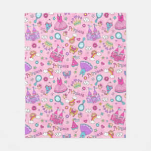 Roze prinsessen fleece deken, medium deken