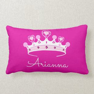 Roze Prinsessen Kroon Maatwerk Gepersonaliseerd Kussen