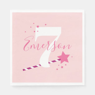 Roze Prinsessen Meisjes Verjaardagsfeestje Servet
