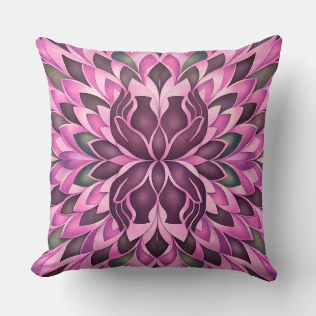 Roze Prisma Bloei Kussen (Voorkant)