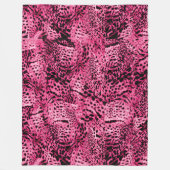 Roze proefdruk fleece deken (Voorkant)