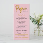 Roze Programma - 3d Goud Tex Minimalistisch Ontwer (Staand voorkant)