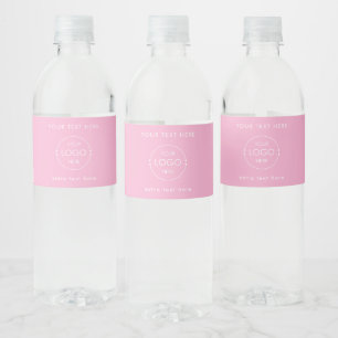 Roze Promotie Zakelijk Bedrijfslogo Klant Waterfles Etiket