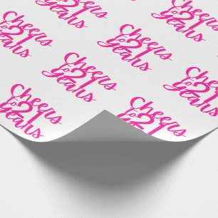 Roze Proost aan 21 Jaar Verpakkend Document Cadeaupapier