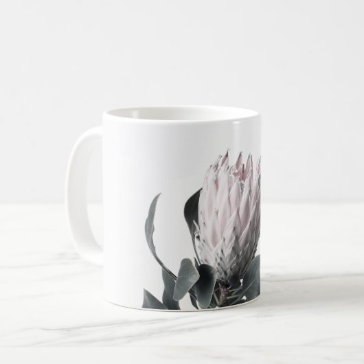  roze protea koffiemok (Voorkant links)