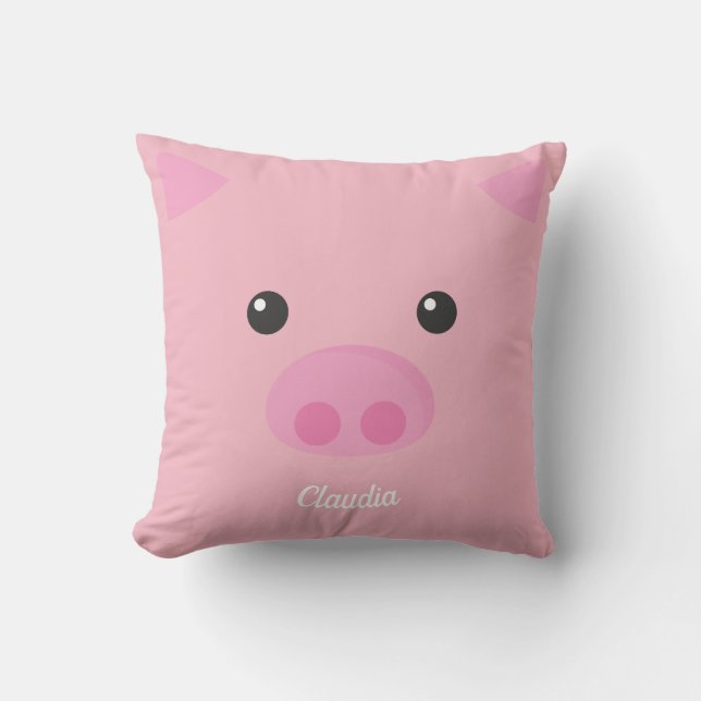 Roze pruik kussen (Voorkant)