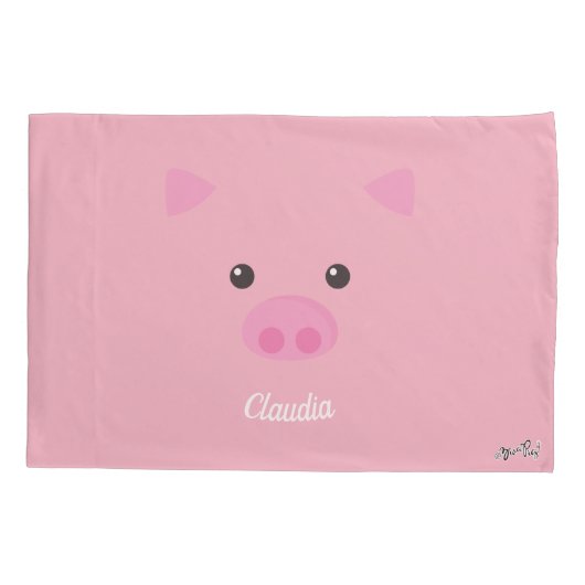 Roze pruik kussensloop (Achterkant)