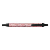 Roze pruiken zwarte inkt pen (Achterkant)