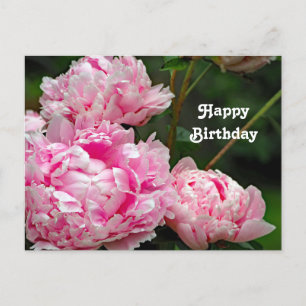  roze pruimen Floral Foto Birthday Briefkaart