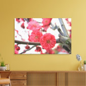 roze pruimen met bloesem canvas afdruk (Insitu (Woonkamer))