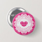 Roze Pset I Love Bea Grandma Button (Voorkant /achterkant)