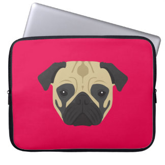 Roze Pug Laptop Sleeve