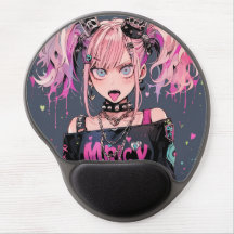 Roze Punk Rocker Anime Meisje