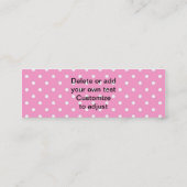 Roze puntpatroon mini visitekaartje (Achterkant)