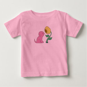 roze puppy en bloem