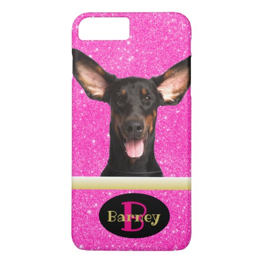 Roze Puppy Hondenliefhebber Aangepaste Fotonaam &  Case-Mate iPhone Case (Achterkant)