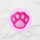Roze puppy Paw Confetti (Kleine voorkant)